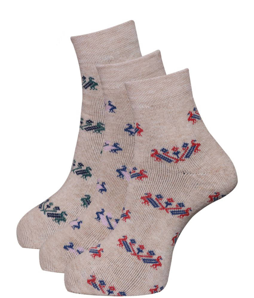 Dollar - Multicolor Woollen Women's Ankle Length Socks ( Pack of 3 ) Dollar - Multicolor Woollen Women's Ankle Length Socks ( Pack of 3 )