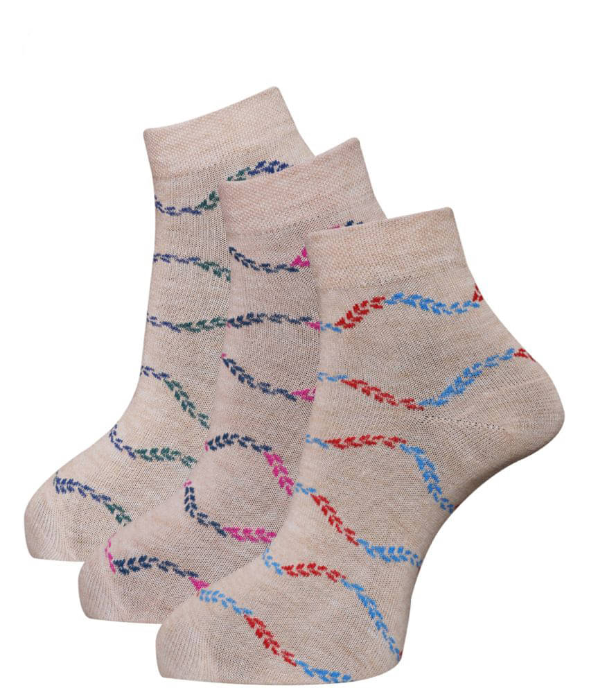    			Dollar - Multicolor Woollen Women's Ankle Length Socks ( Pack of 3 )