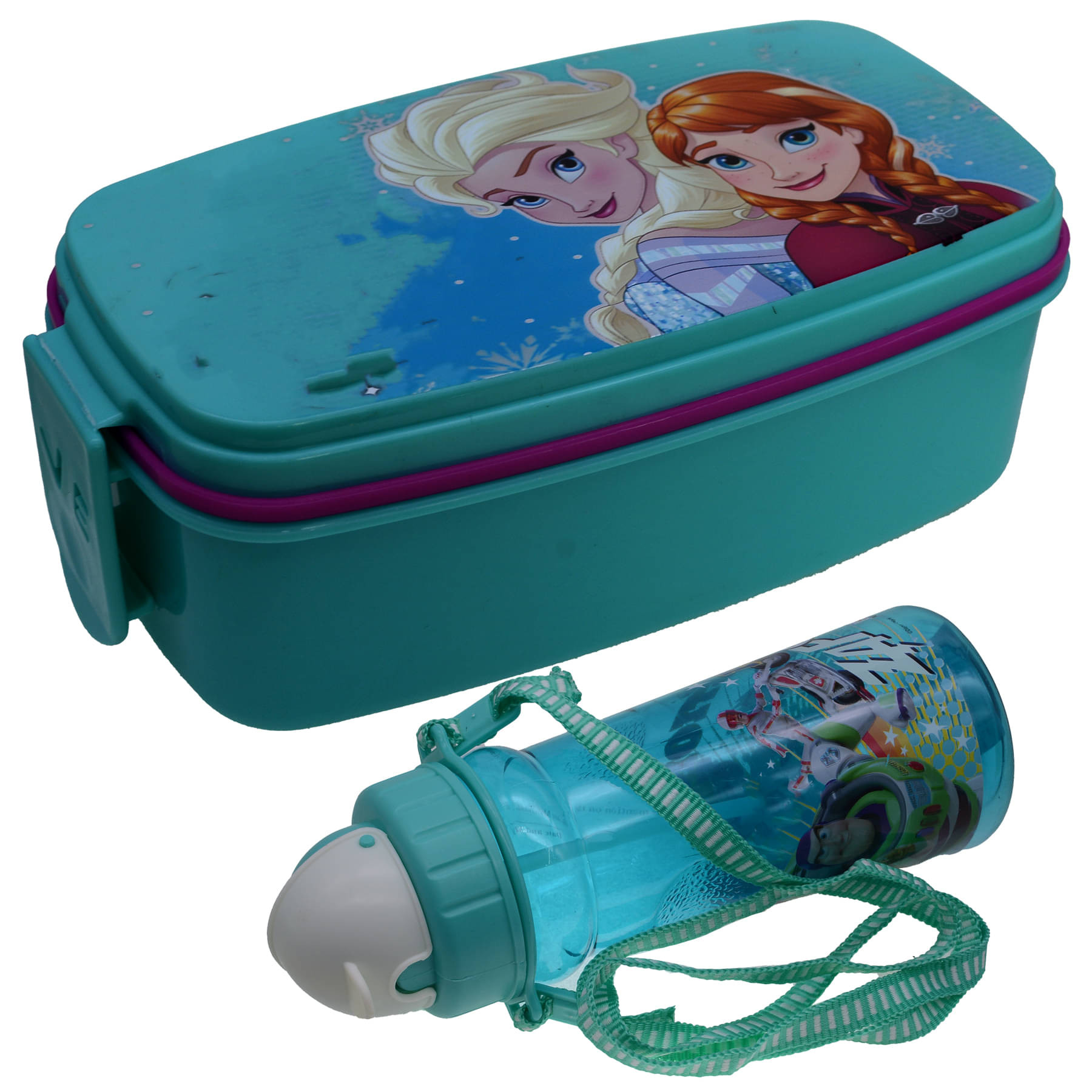     			JMALL - With Bottle Assorted Plastic Lunch Box ( Pack of 1 ) 840 ml