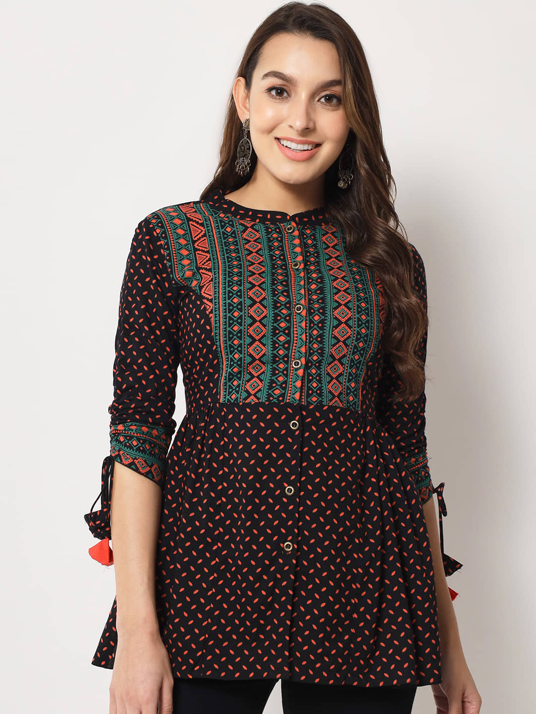 Kbz Women's Cotton Regular Top ( Black )