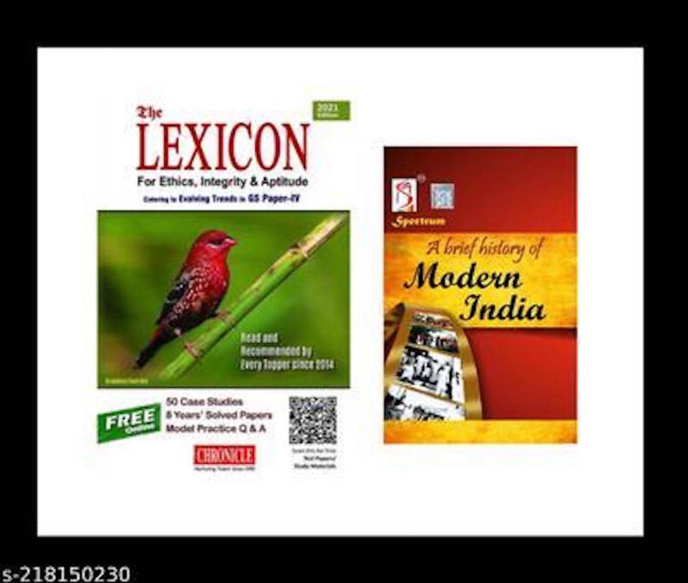 Lexicon for Ethics, Integrity & Aptitude for IAS General Studies - 7/edition, 2022 + Spectrum A Brief History Of Modern India By Rajiv Ahir | Upsc | Civil Services Exam | State Administrative Exams (Combo of 2 Books) - Stationery | Buy online on ZillyBuy