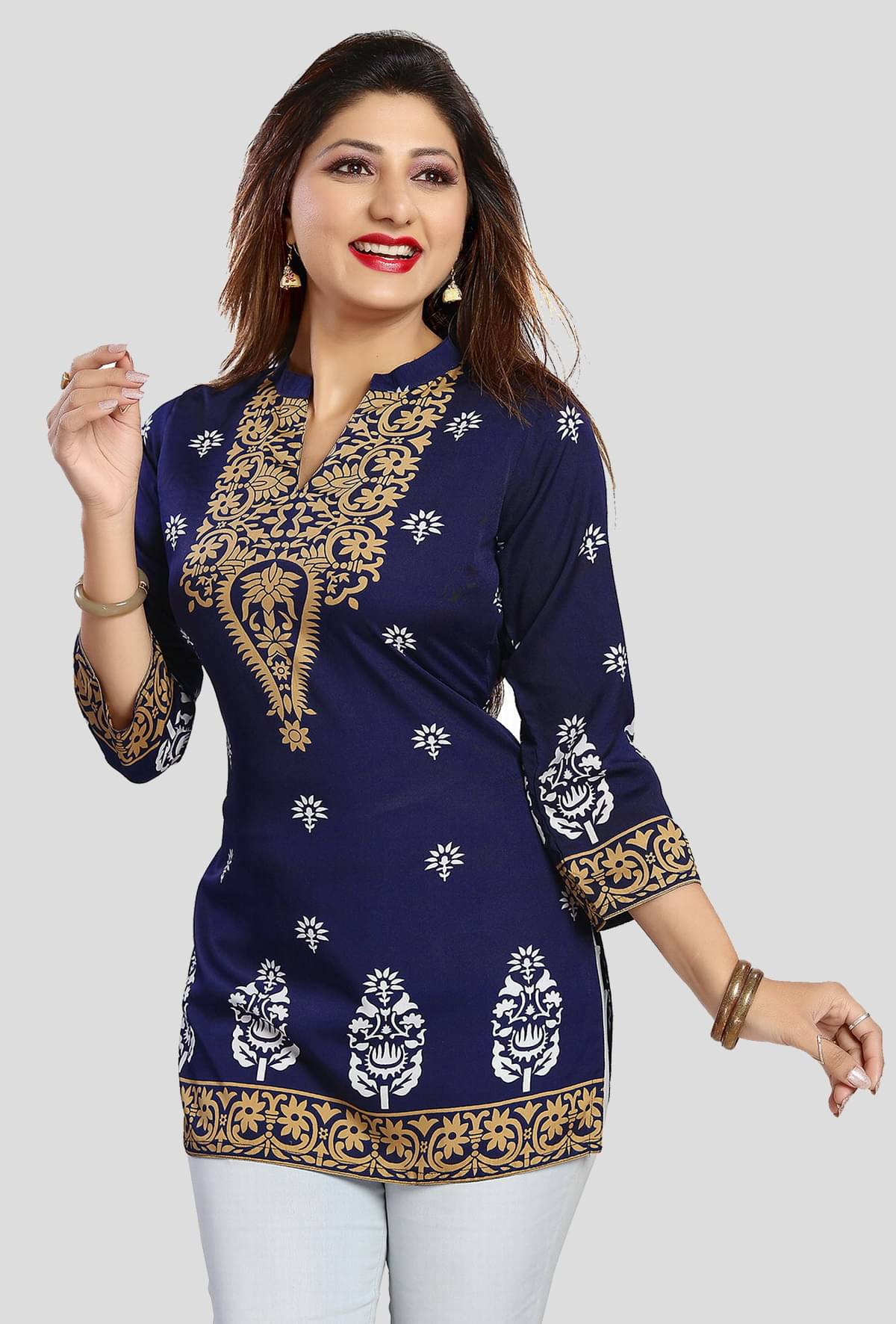     			Crepe Short Kurti For Women (Pack of 1)
