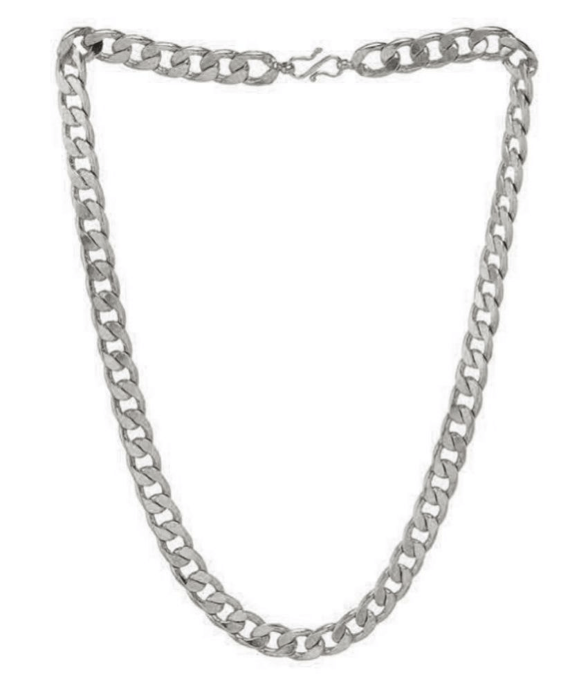 PUJVI - Silver Plated Alloy Chain ( Pack of 1 )