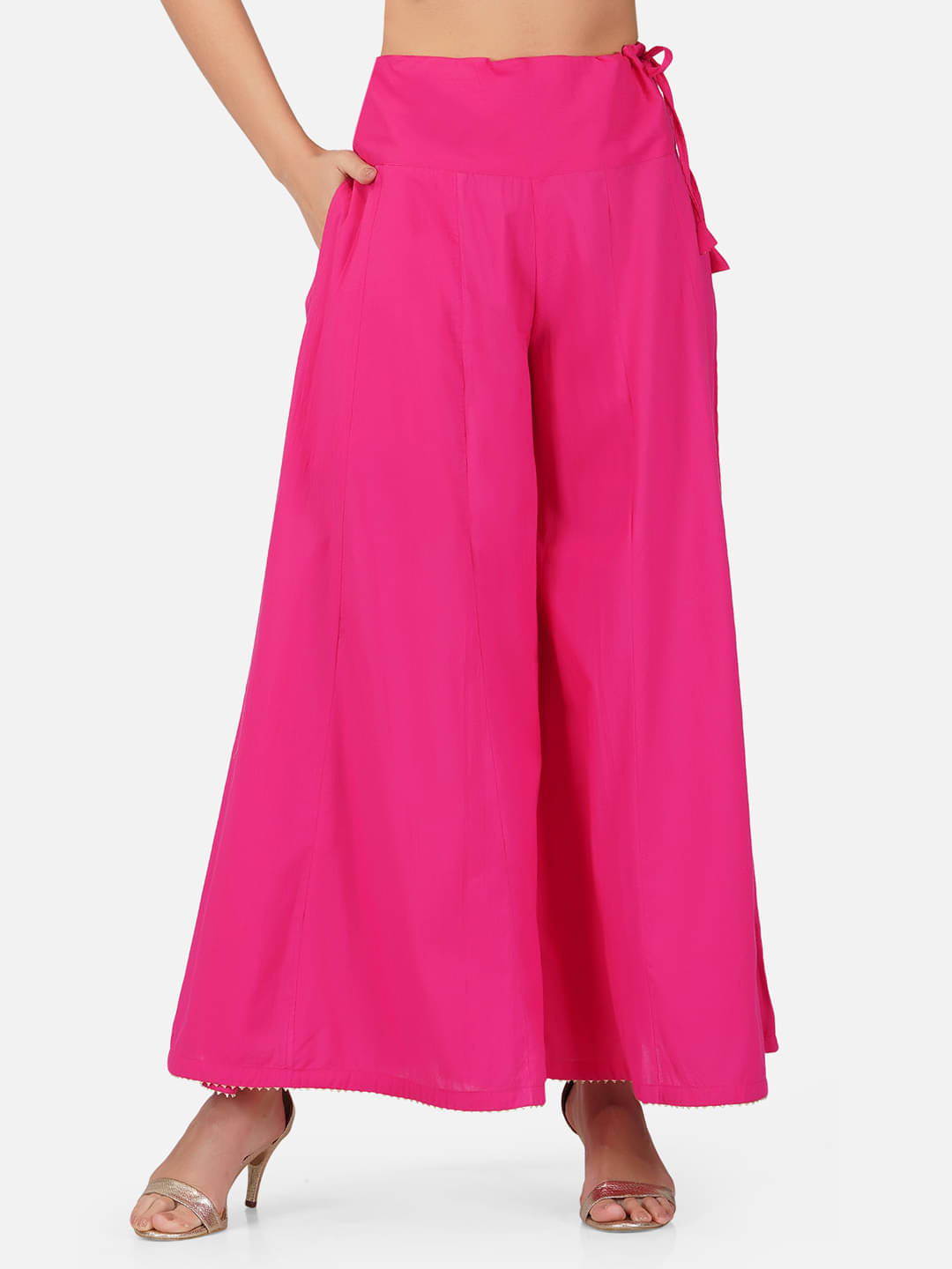     			fabcoast - Pink Cotton Women's Palazzo ( Pack of 1 )