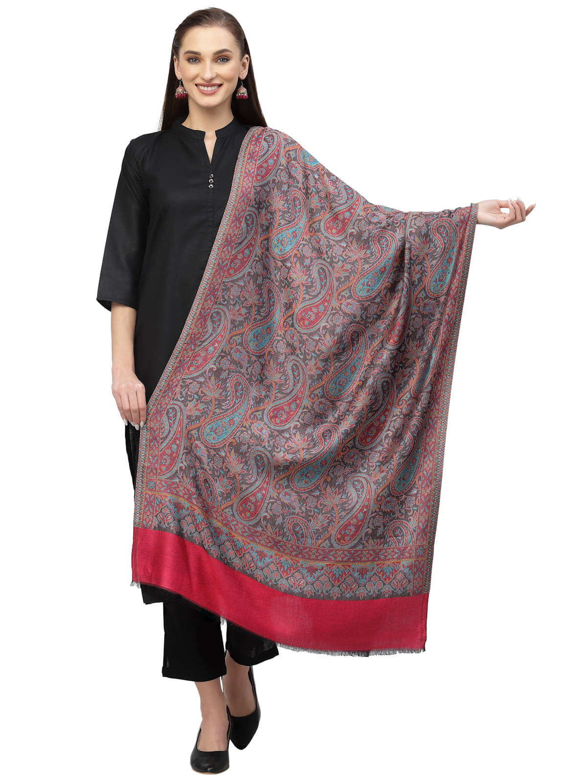 Anekaant - Pink Synthetic Women's Stole ( Pack of 1 ) Anekaant - Pink Synthetic Women's Stole ( Pack of 1 )