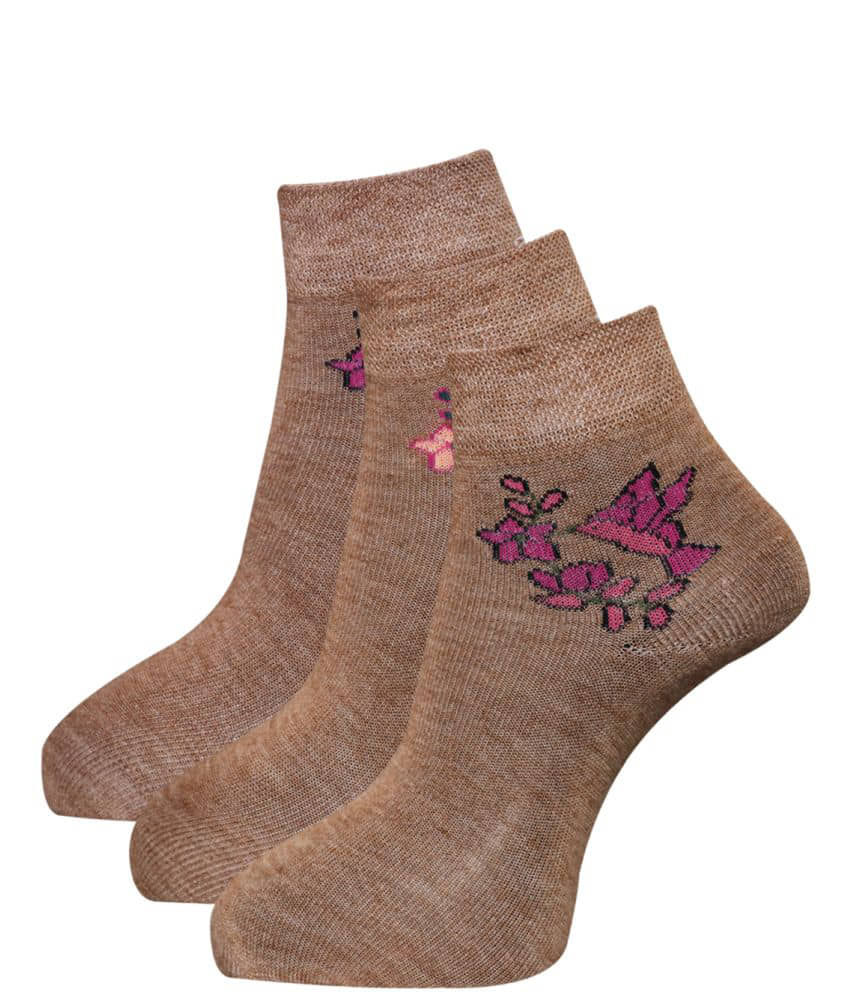 Dollar - Multicolor Woollen Women's Ankle Length Socks ( Pack of 3 ) - Socks | Buy online on ZillyBuy
