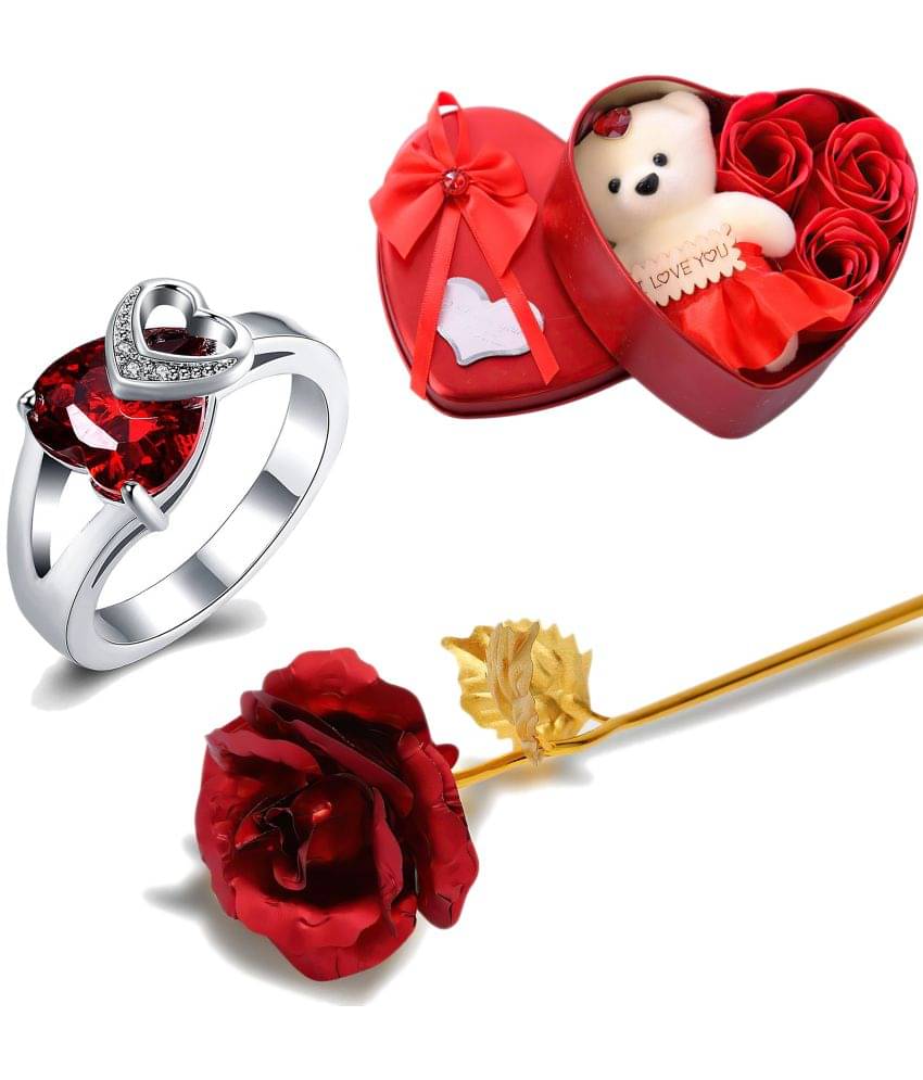     			FASHION FRILL - Red Rings ( Pack of 3 )