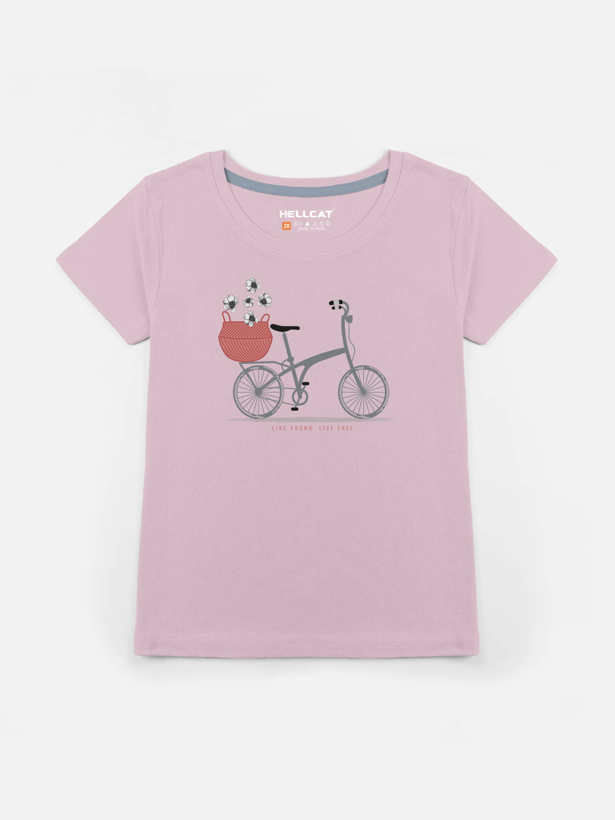 HELLCAT Pack of 1 Girls Cotton Blend T-Shirt ( White )