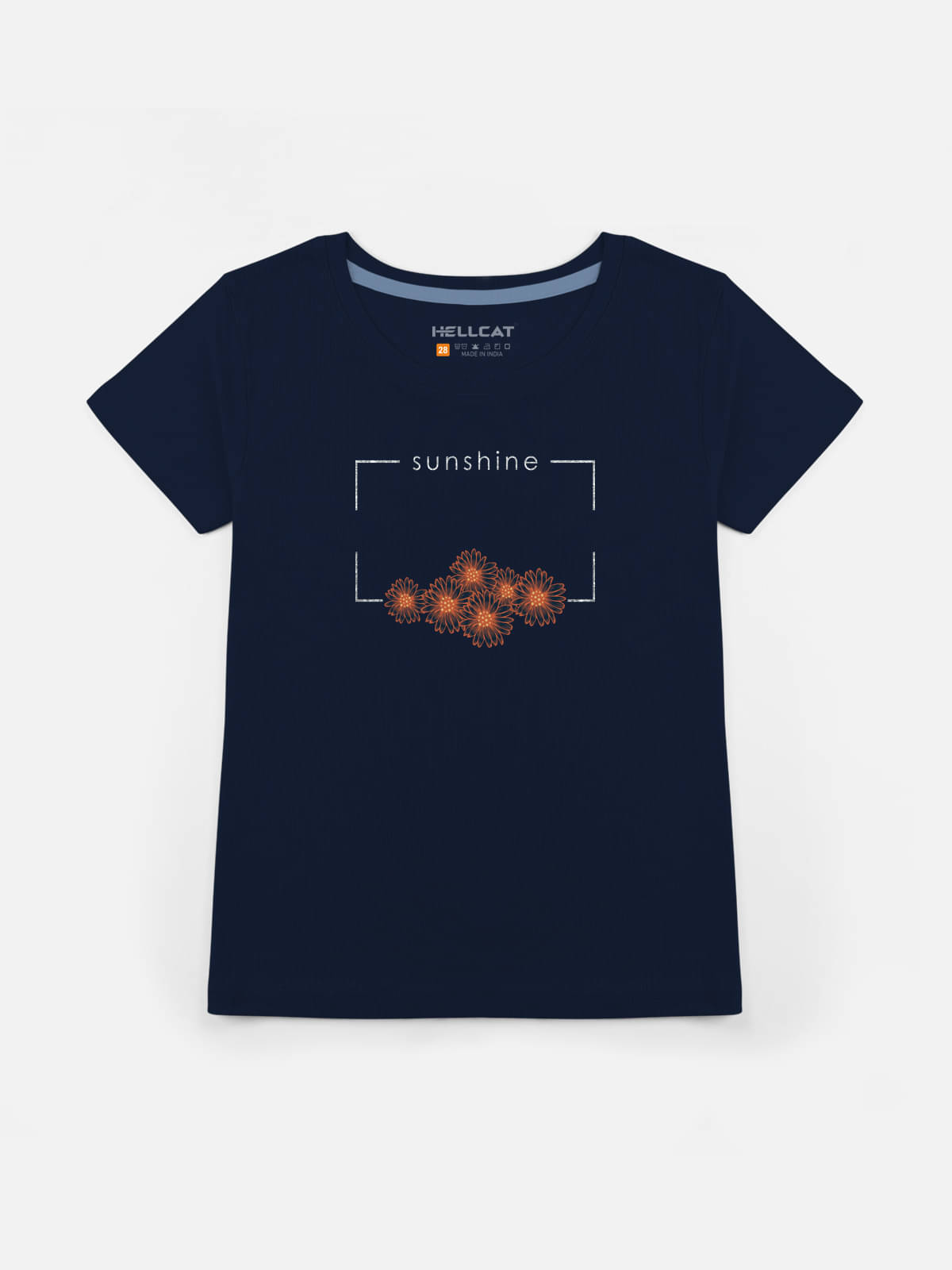     			HELLCAT Pack of 1 Girls Cotton Blend T-Shirt ( Navy Blue )