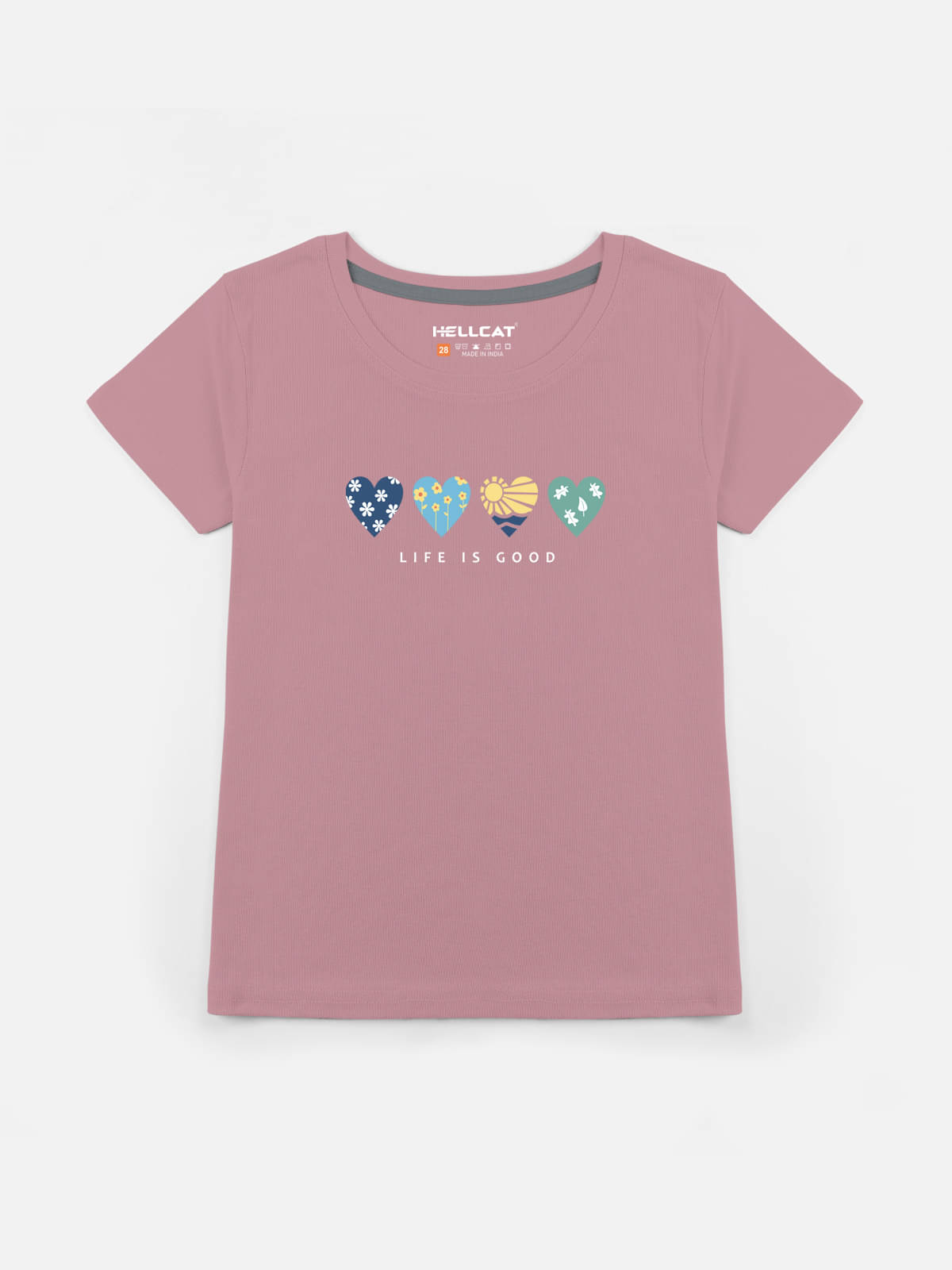     			HELLCAT Pack of 1 Girls Cotton Blend T-Shirt ( Pink )