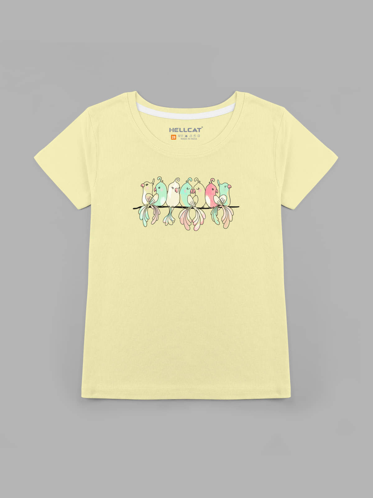 HELLCAT Pack of 1 Girls Cotton Blend T-Shirt ( Light Blue )