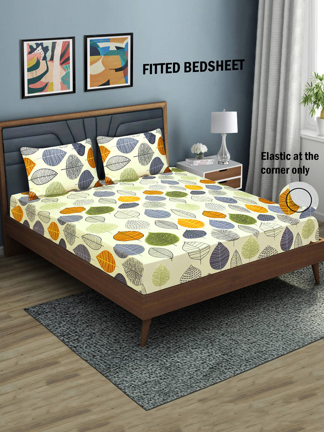     			Home Candy Microfibre Floral 1 Bedsheet with 2 Pillow Covers - Multi
