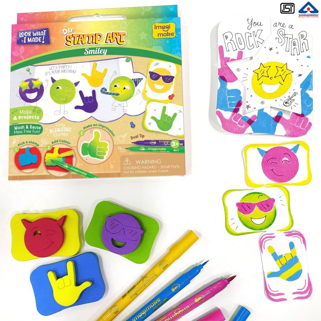     			Imagimake Stamp Art - Smiley - DIY Kids Art Set - For Girls and Boys 3 Years+