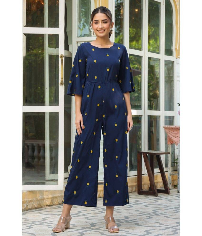     			Juniper - Blue Rayon Regular Fit Women's Jumpsuit ( Pack of 1 )