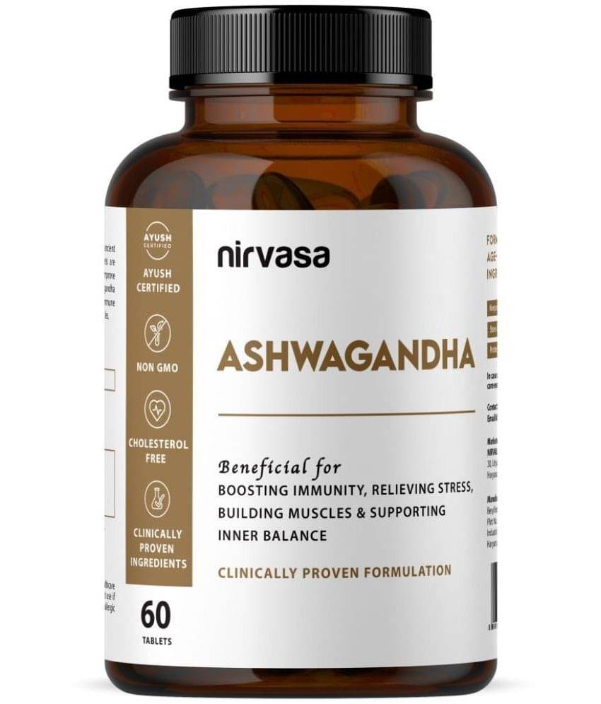 Nirvasa Ashwagandha Tablets, for Better Immunity, Energy & Endurance in Men & Women, enriched with Ashwagandha Extract (1 x 60 Tablets) Nirvasa Ashwagandha Tablets, for Better Immunity, Energy & Endurance in Men & Women, enriched with Ashwagandha Extract (1 x 60 Tablets)