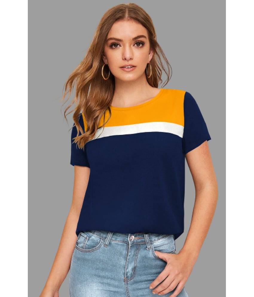     			Sanjana Silks Women's Polyester Regular Top ( Yellow )