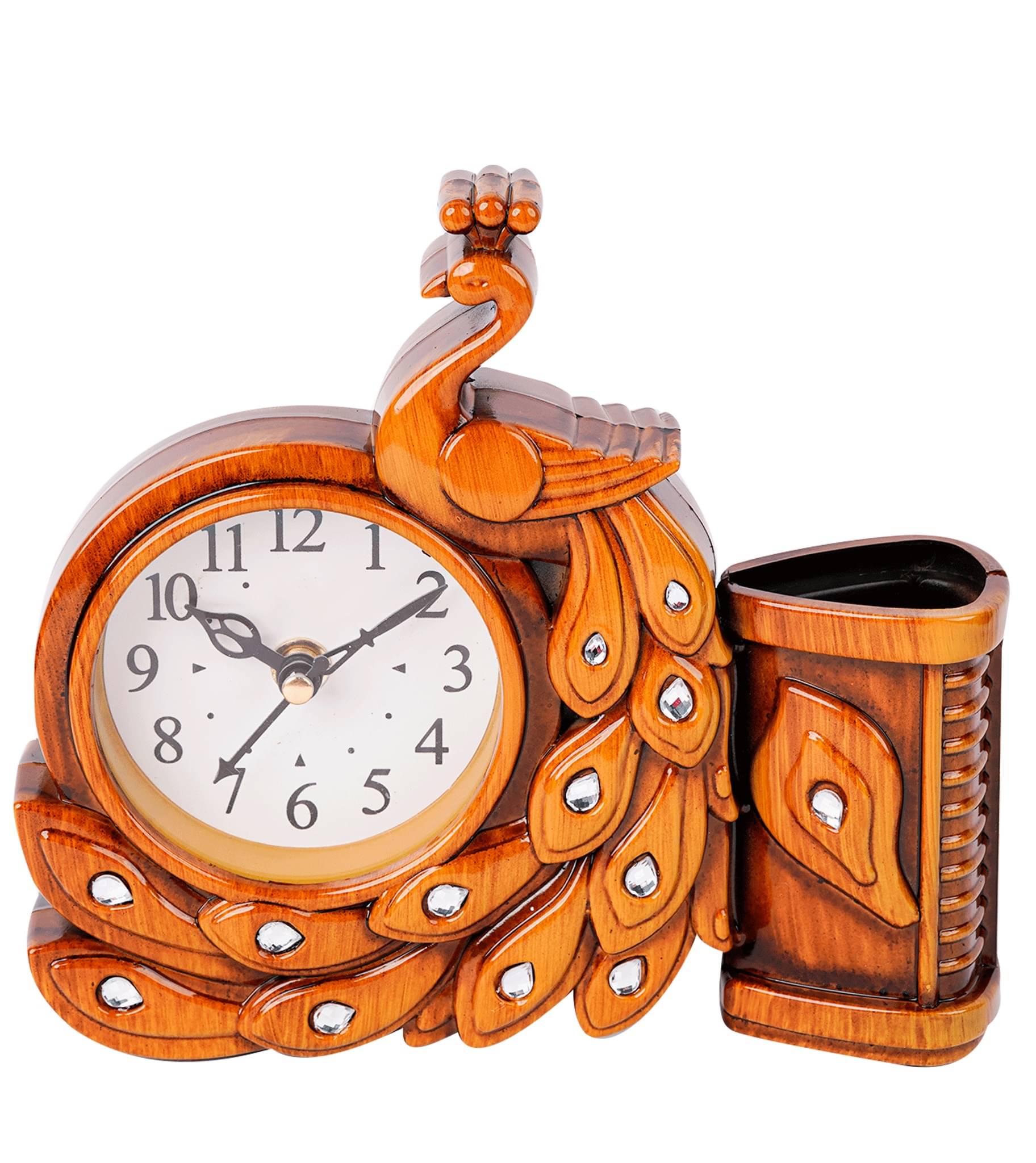     			Sigaram Analog Plastic Table Clock - Pack of 1