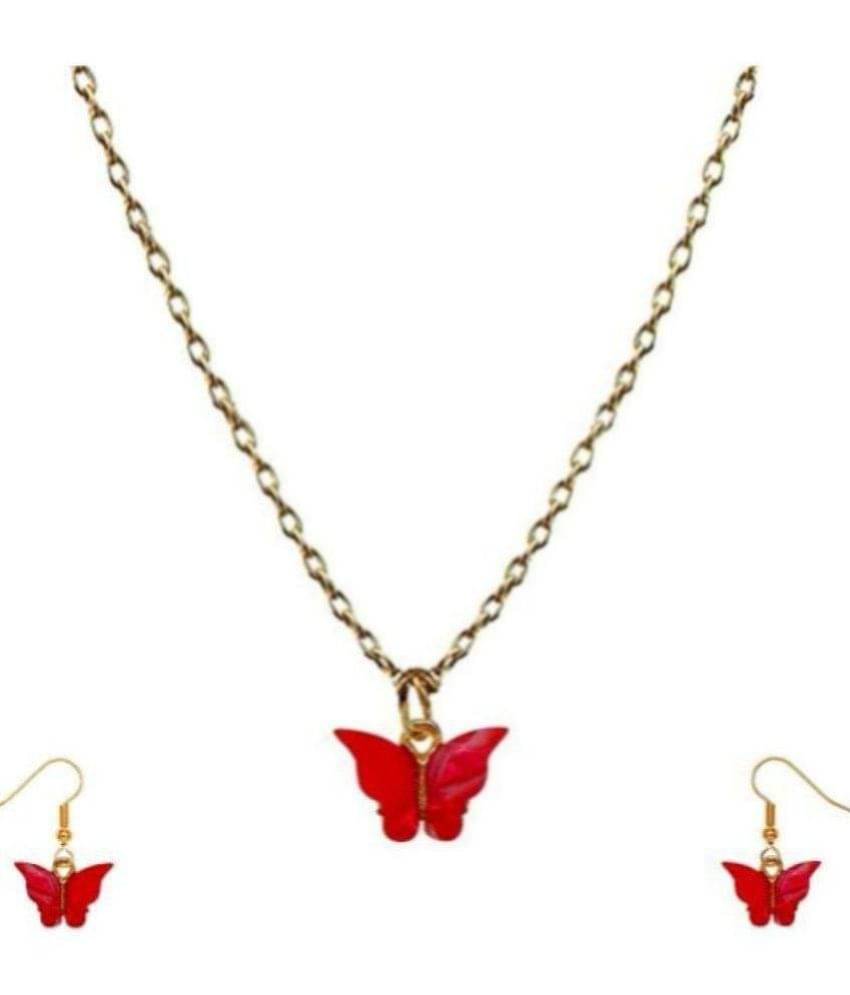 Sunhari Jewels - Red Pendant set ( Pack of 1 ) Sunhari Jewels - Red Pendant set ( Pack of 1 )