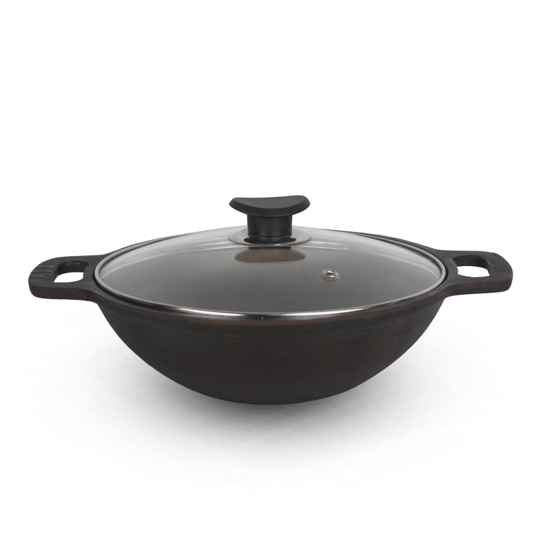 The Indus Valley - Cast Iron Deep Kadhai 6 mm ( 2.5 ) L - Cookware | Buy online on ZillyBuy