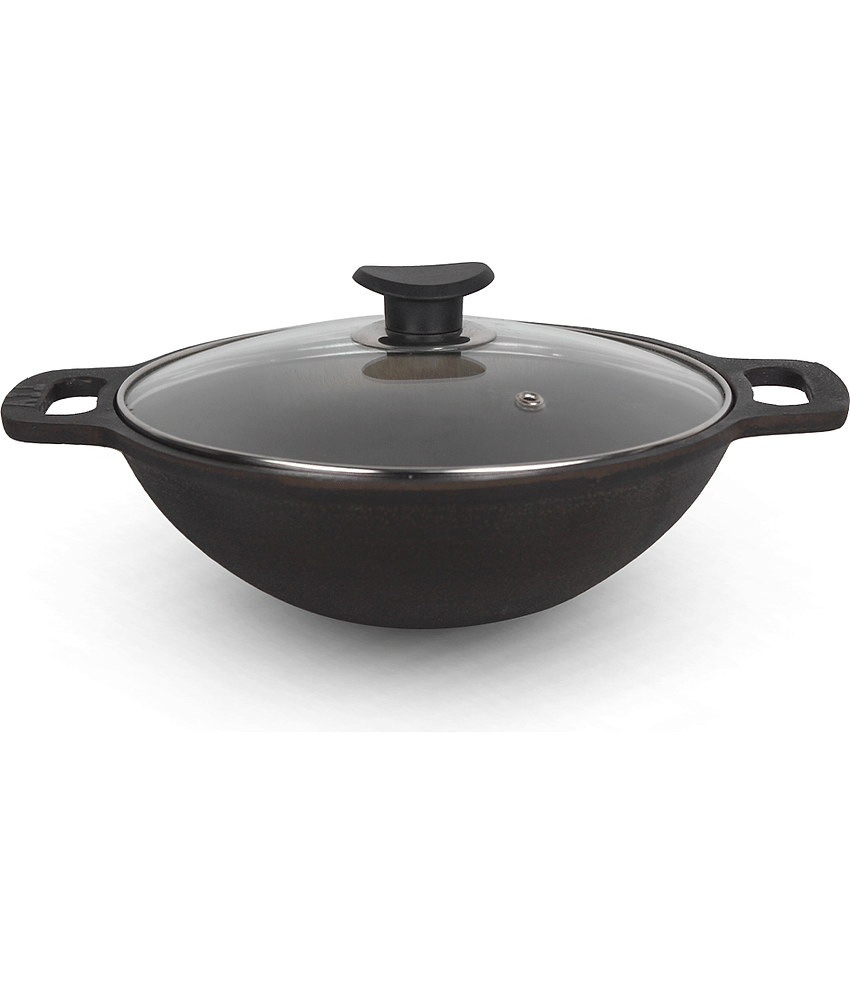 The Indus Valley - Cast Iron Deep Kadhai 6 mm ( 2.5 ) L - Cookware | Buy online on ZillyBuy