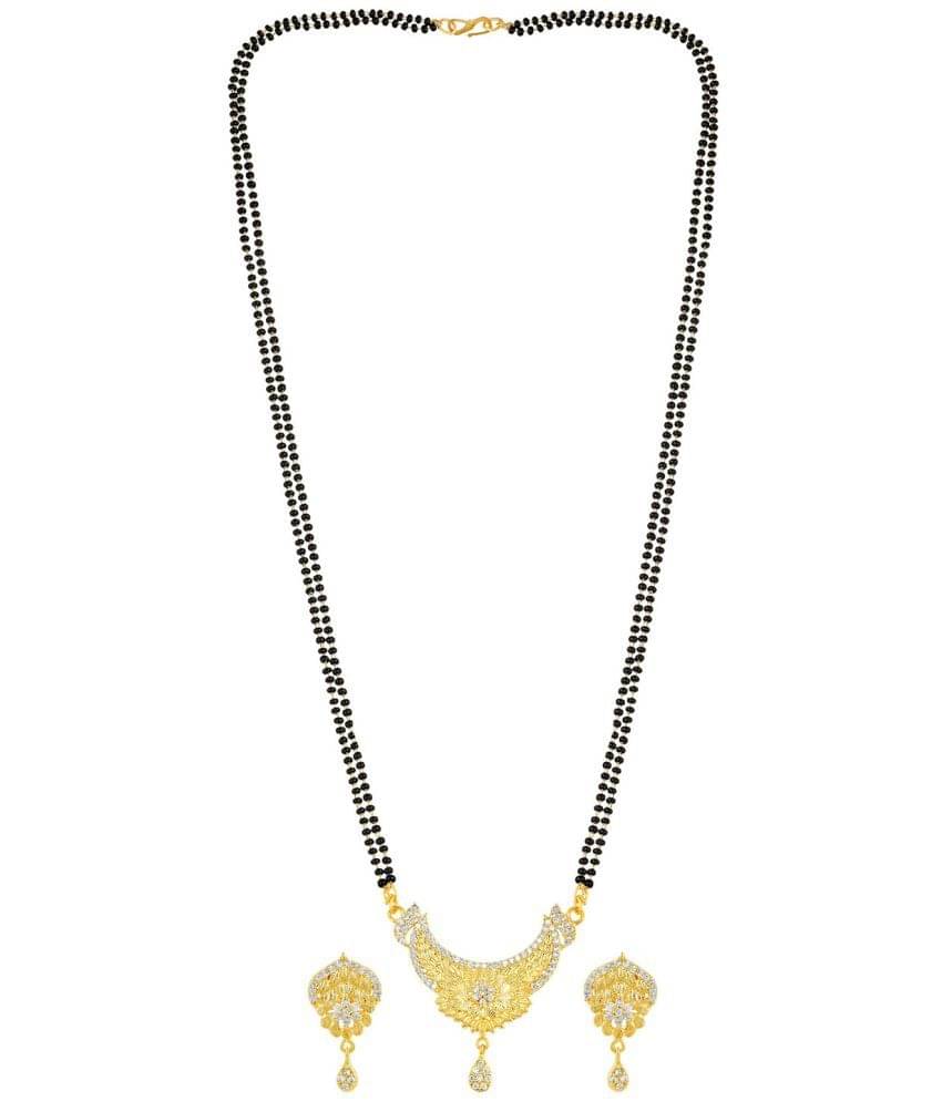 YAJUS - Golden Mangalsutra Set ( Pack of 1 )     			YAJUS - Golden Mangalsutra Set ( Pack of 1 )
