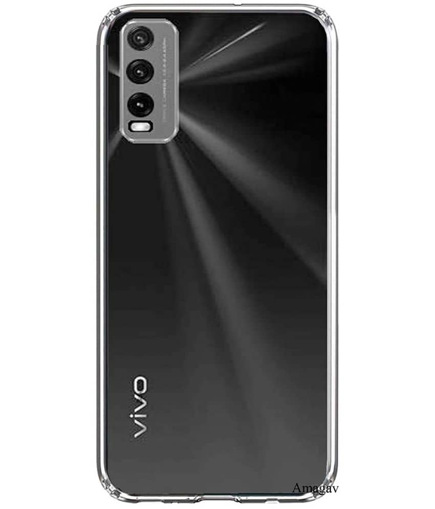 ZAMN - Transparent Silicon Silicon Soft cases Compatible For Vivo Y20G ( Pack of 1 )