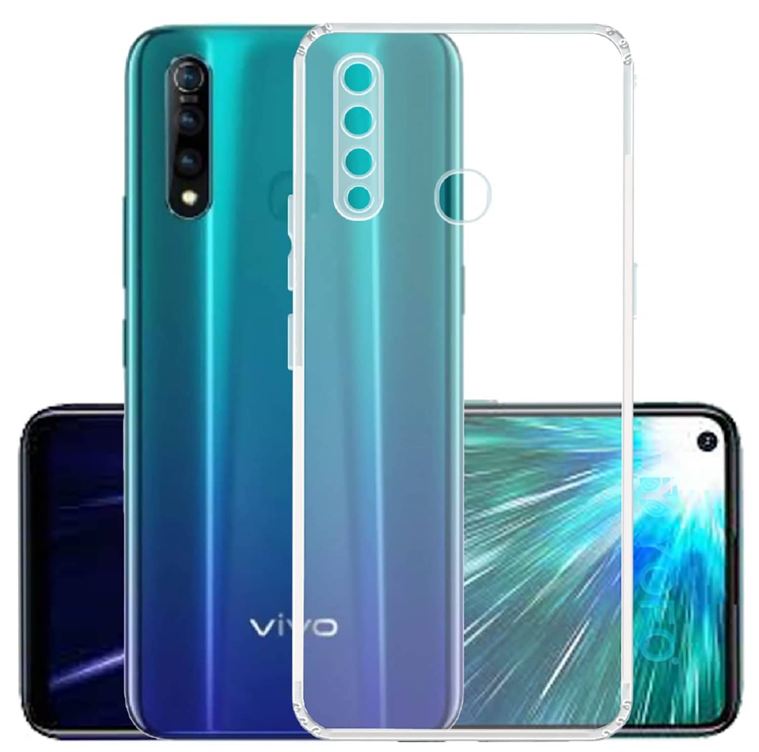 ZAMN - Transparent Silicon Silicon Soft cases Compatible For Vivo Z1 Pro ( Pack of 1 )