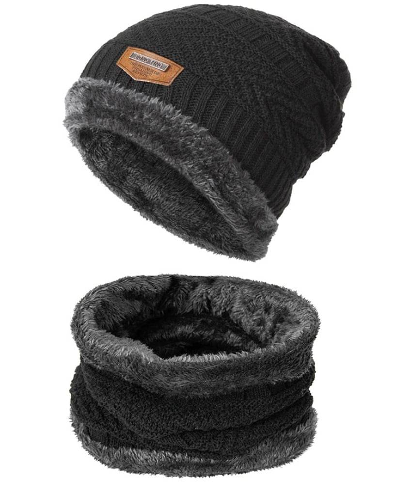     			ZURU BUNCH - Black Woollen Women's Cap ( Pack of 1 )