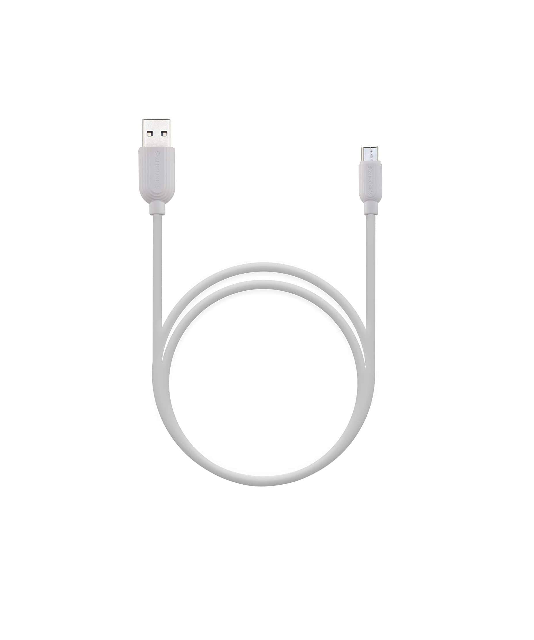 Zebronics - White 3A Type C Cable 1 Meter