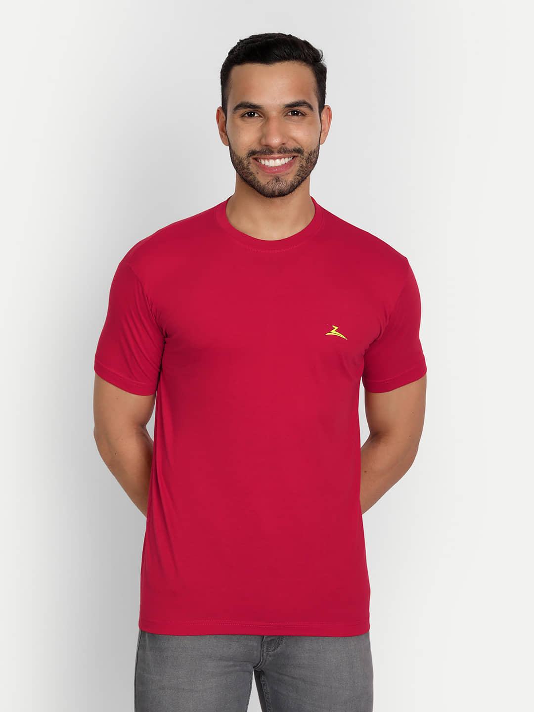 Zeffit Pack of 1 Cotton Blend Regular Fit Men's T-Shirt ( Turquoise )