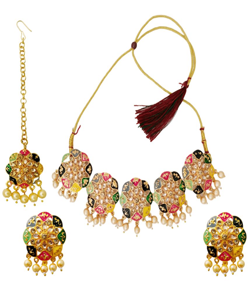     			gilher - Multi Color Alloy Necklace Set ( Pack of 1 )