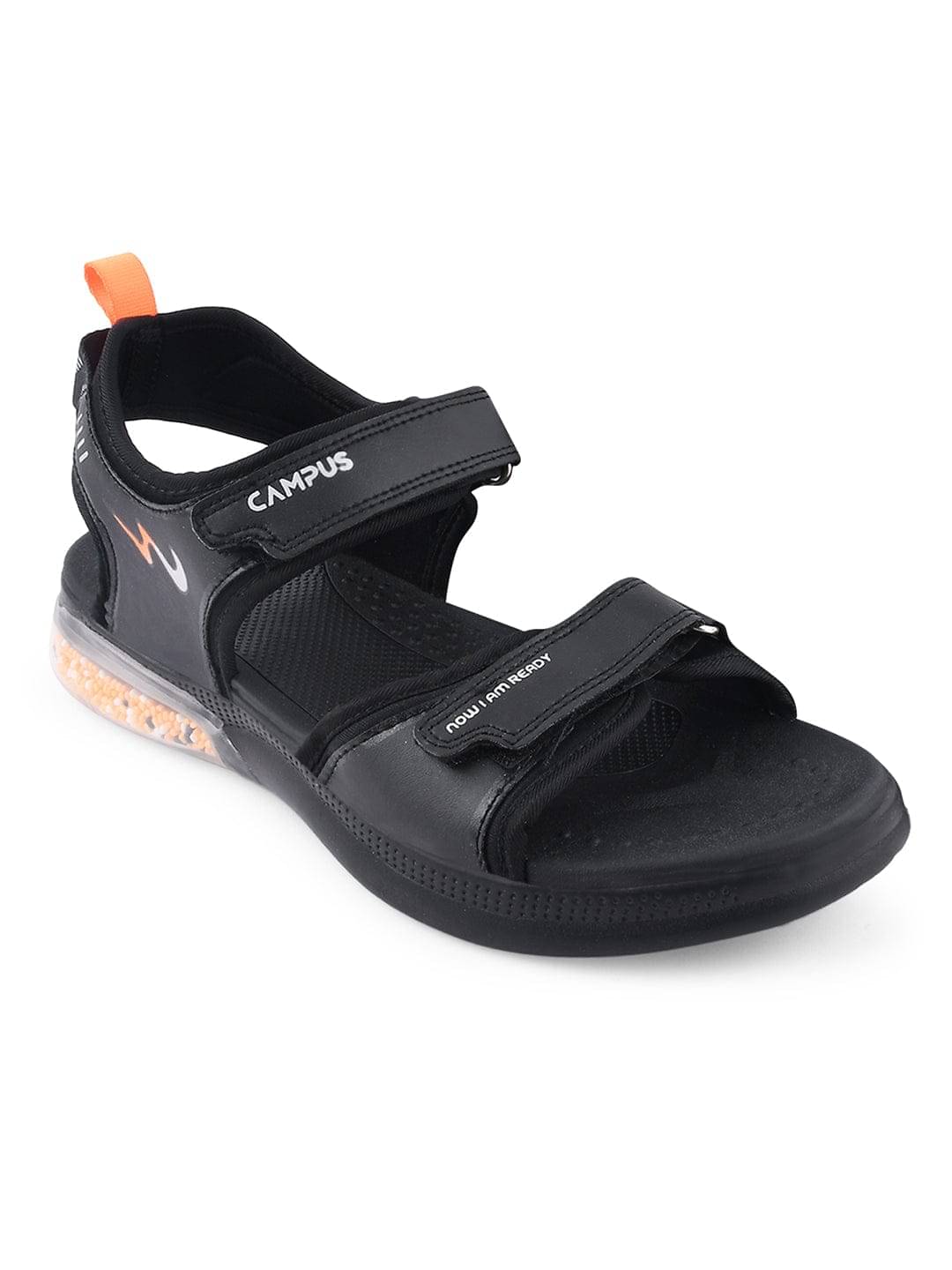     			Campus - Black Men's Floater Sandals