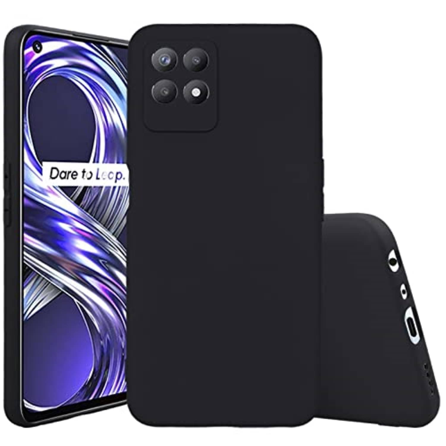 Case Vault Covers - Black Silicon Plain Cases Compatible For Realme 8i ( Pack of 1 ) Case Vault Covers - Black Silicon Plain Cases Compatible For Realme 8i ( Pack of 1 )