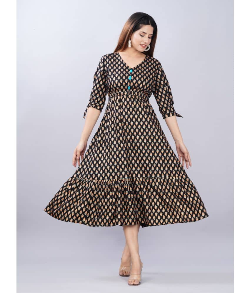 Hariyali - Multicoloured Rayon Women's Flared Kurti ( Pack of 1 ) - Kurtis, Tunics | Buy online on ZillyBuy