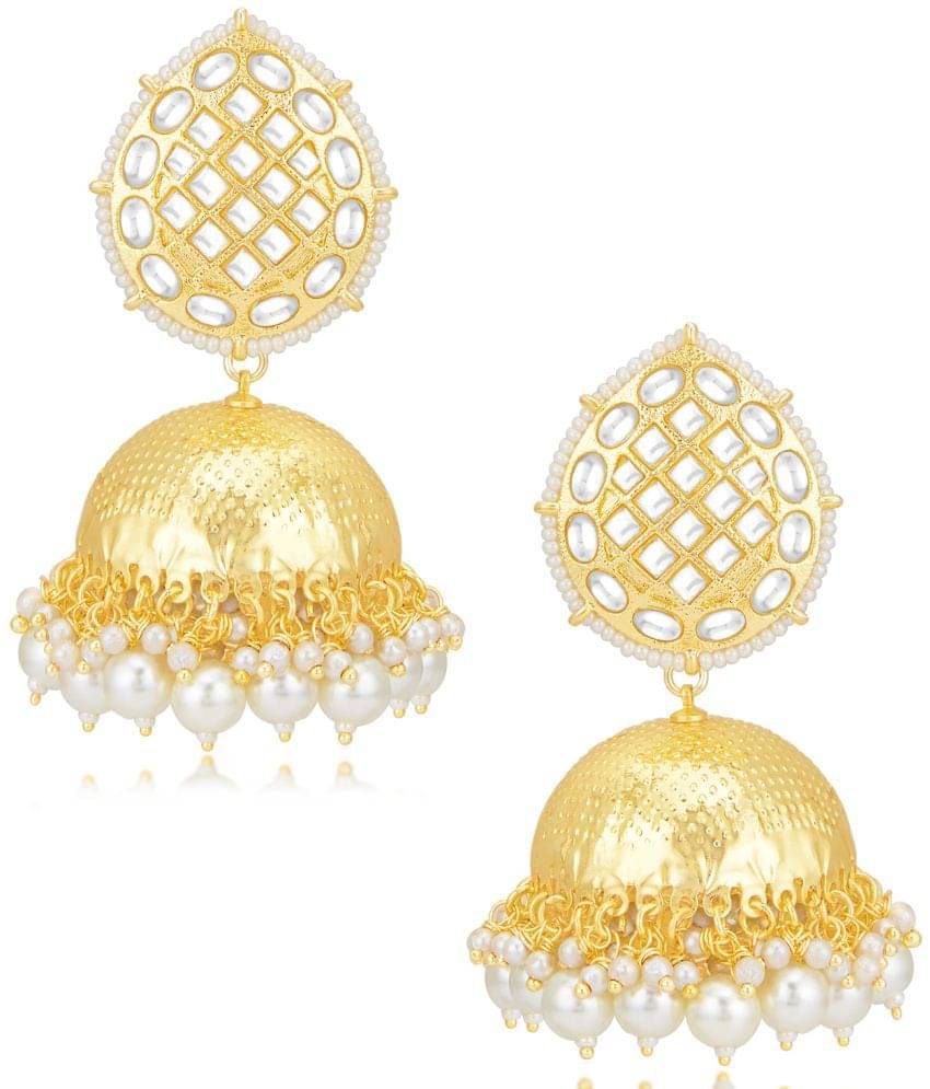    			Sukkhi - Gold Jhumki Earrings ( Pack of 1 )