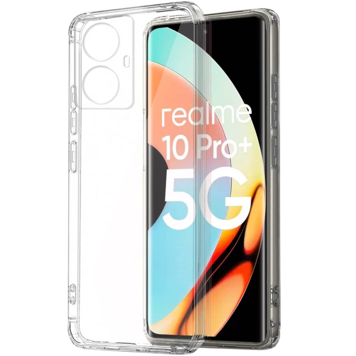 ZAMN - Transparent Silicon Silicon Soft cases Compatible For Realme 10 Pro Plus 5G ( Pack of 1 )