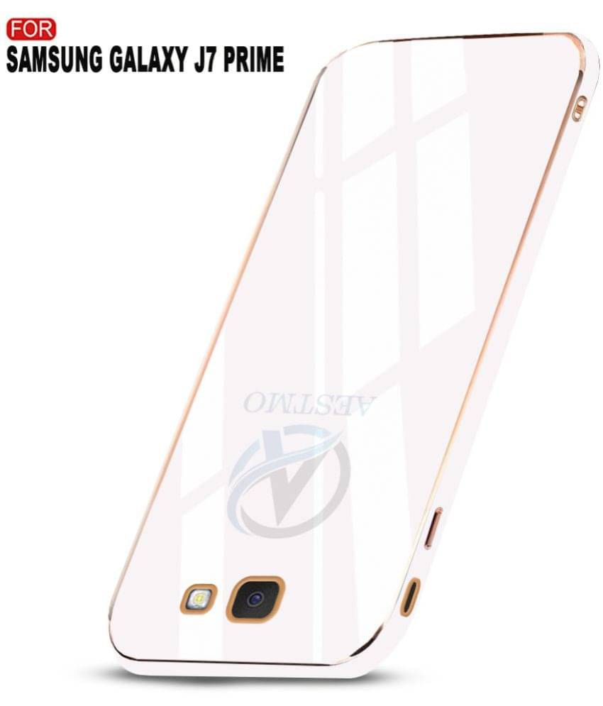     			AESTMO - White Polycarbonate Plain Cases Compatible For Samsung Galaxy J7 Prime ( Pack of 1 )