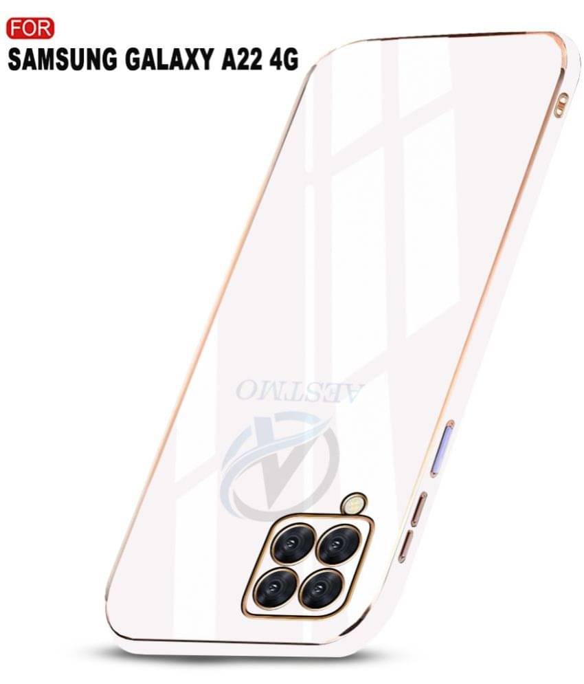 AESTMO - White Polycarbonate Plain Cases Compatible For Samsung Galaxy A22 4g ( Pack of 1 ) AESTMO - White Polycarbonate Plain Cases Compatible For Samsung Galaxy A22 4g ( Pack of 1 )