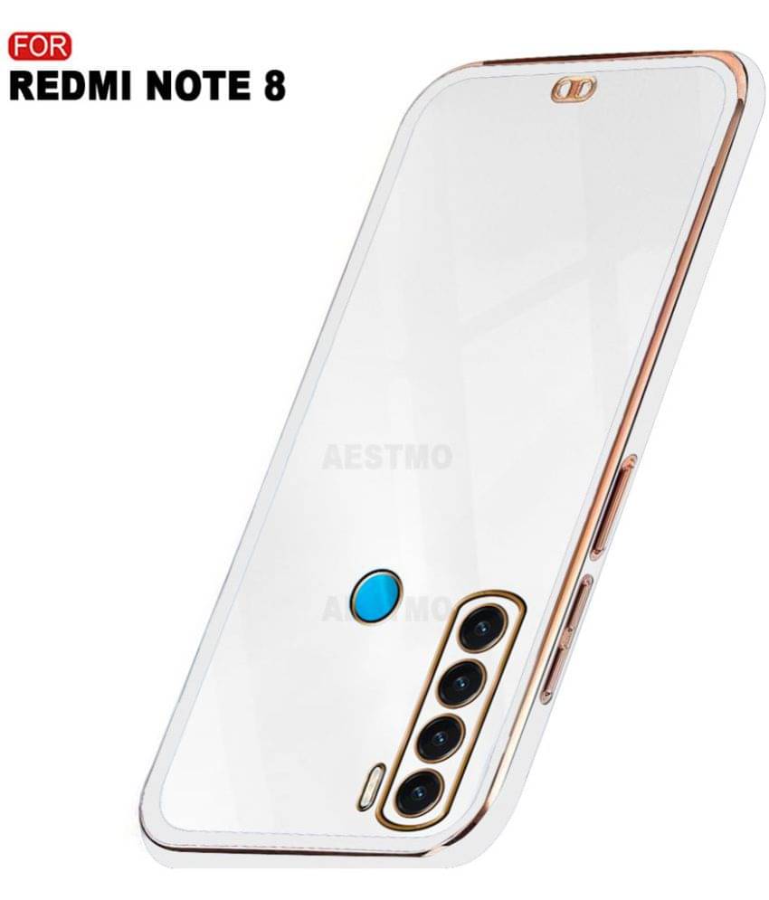 AESTMO - White Silicon Plain Cases Compatible For Xiaomi Redmi Note 8 ( Pack of 1 )     			AESTMO - White Silicon Plain Cases Compatible For Xiaomi Redmi Note 8 ( Pack of 1 )