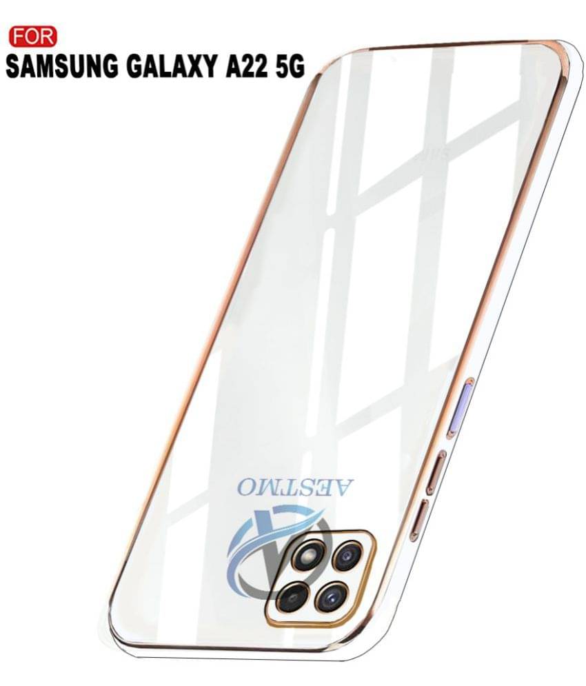 AESTMO - White Silicon Plain Cases Compatible For Samsung Galaxy A22 5G ( Pack of 1 ) AESTMO - White Silicon Plain Cases Compatible For Samsung Galaxy A22 5G ( Pack of 1 )