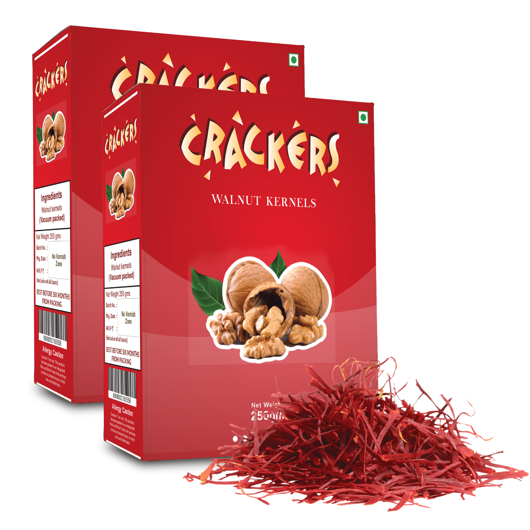 Buy Kashmiri Amber Halves Walnuts Kernels 250g x 2 (500g) and Get Premium Quarters Gram Saffron Free Worth Rs 155/- Buy Kashmiri Amber Halves Walnuts Kernels 250g x 2 (500g) and Get Premium Quarters Gram Saffron Free Worth Rs 155/-