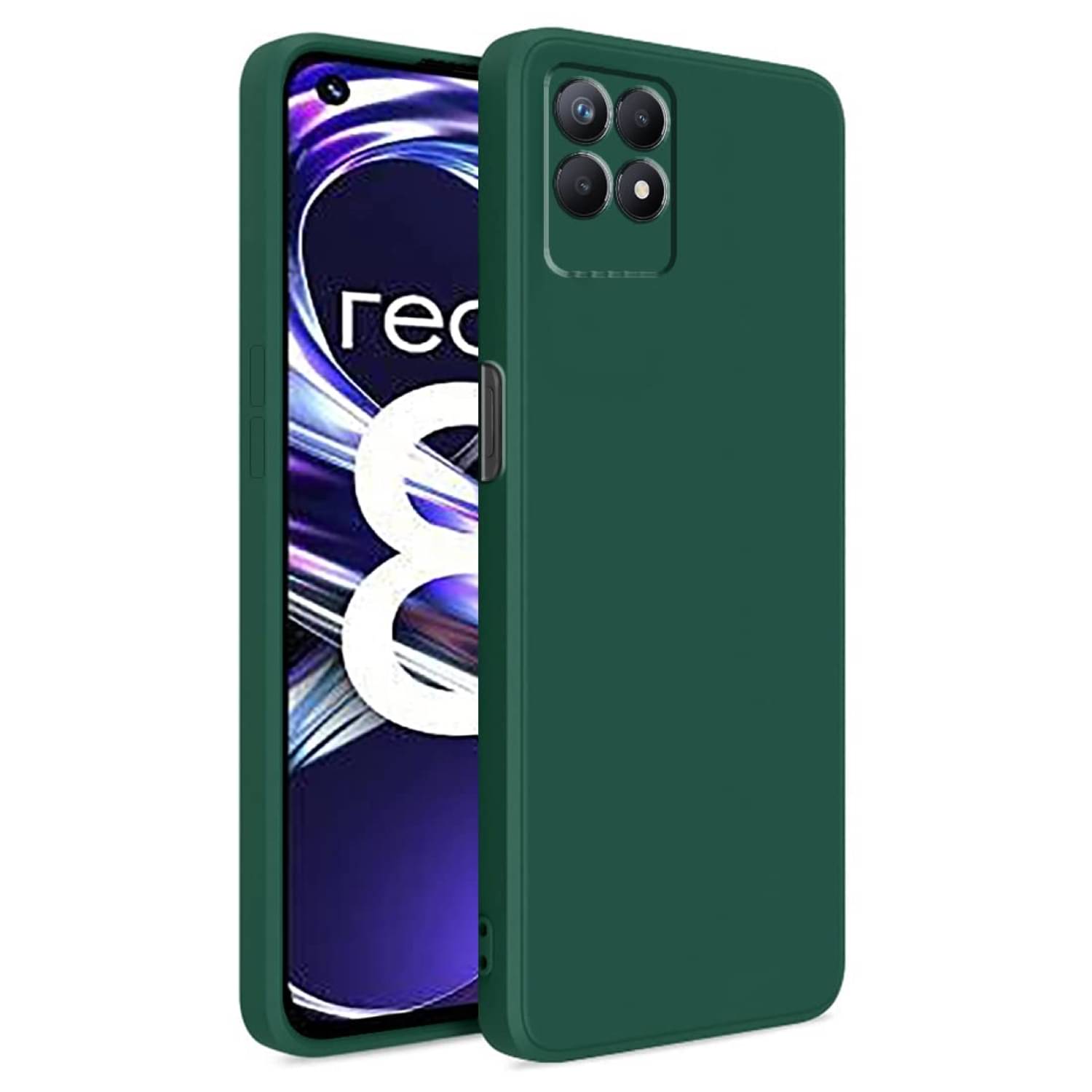 Case Vault Covers - Green Silicon Plain Cases Compatible For Realme 8i ( Pack of 1 ) Case Vault Covers - Green Silicon Plain Cases Compatible For Realme 8i ( Pack of 1 )
