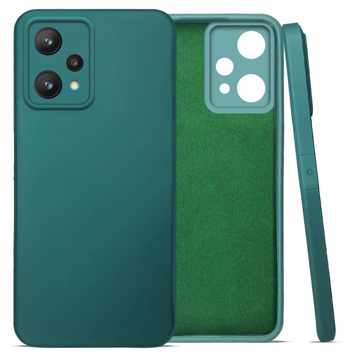     			Case Vault Covers - Green Silicon Plain Cases Compatible For Realme 9 Pro Plus 5G ( Pack of 1 )