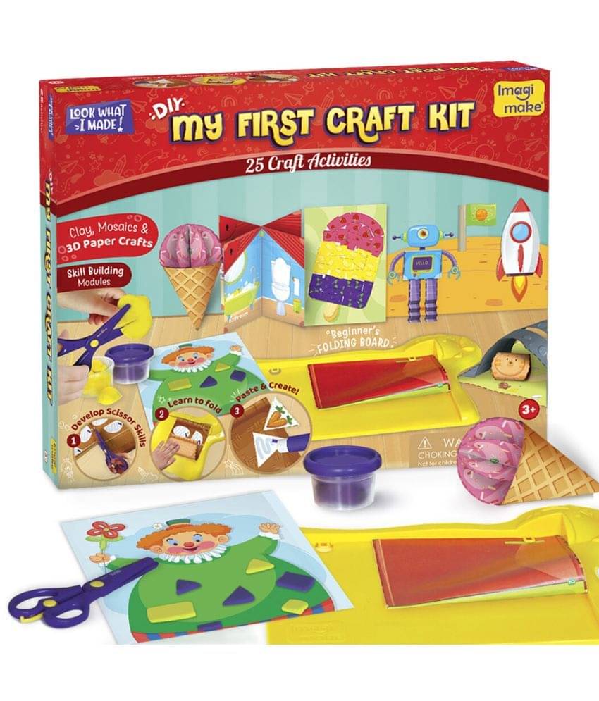     			Imagimake My First Craft Kit | Scissor Activity Book | Craft Kit For 3 Year Old | Origami Kit |  Art & Craft Kit | Gift For 3+ Year Old Girl & Boy