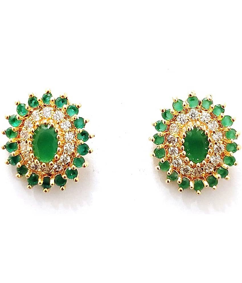 Jewels Corner - Golden Stud Earrings ( Pack of 1 ) - Earrings | Buy online on ZillyBuy