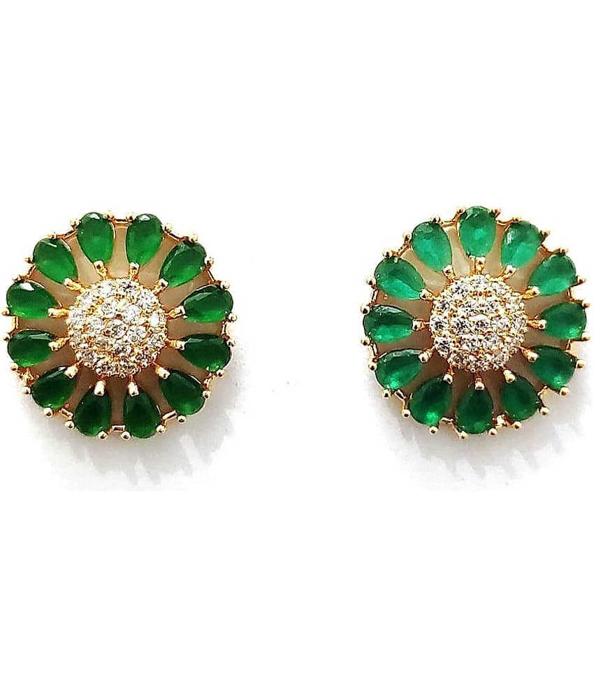 Jewels Corner - Green Stud Earrings ( Pack of 1 ) - Earrings | Buy online on ZillyBuy