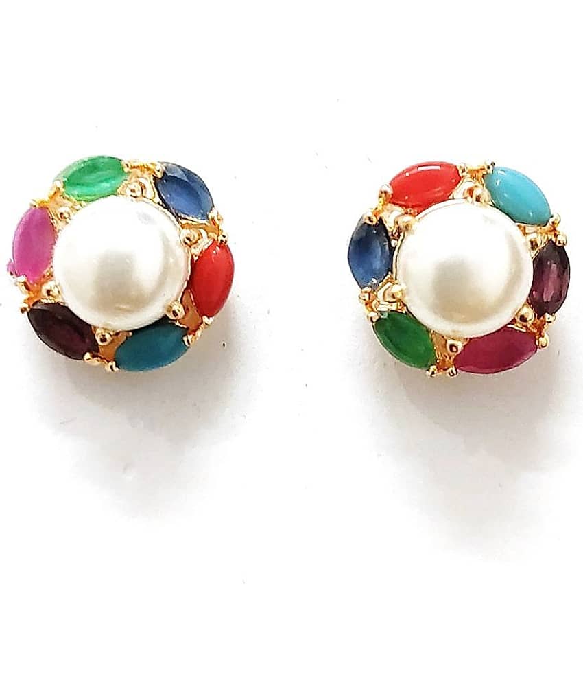 Jewels Corner - Multi Color Stud Earrings ( Pack of 1 ) - Earrings | Buy online on ZillyBuy