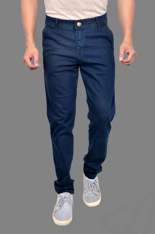 MOUDLIN - Navy Blue Denim Slim Fit Men's Jeans ( Pack of 1 ) - Jeans | Buy online on ZillyBuy