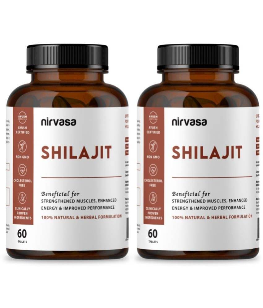     			Nirvasa Shilajit Tablet for Vigour and Stamina for Men, Vegeterian Tablet, 2B (2 x 60 Tablets)