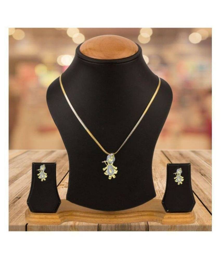     			PUJVI - Gold Pendant set ( Pack of 1 )